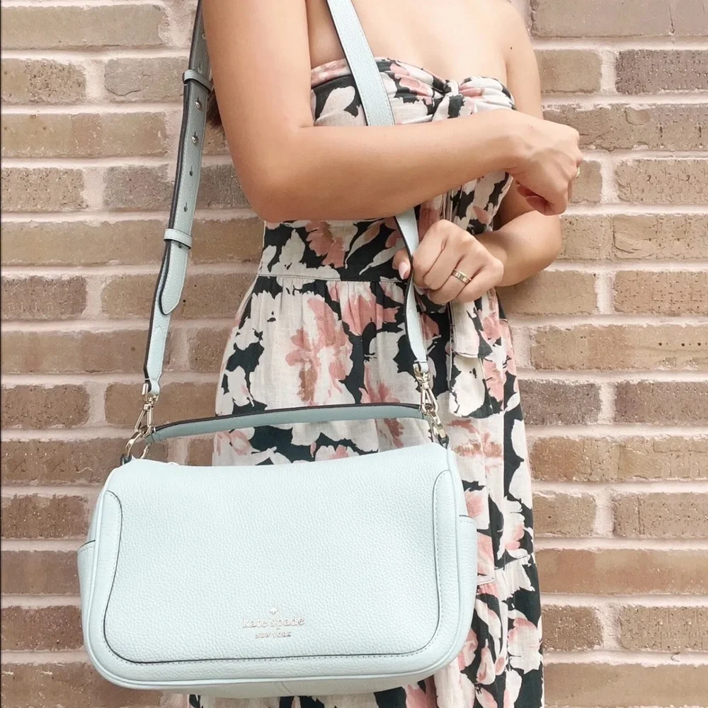 Kate Spade Top Zip Satchel Hobo Crossbody Leather